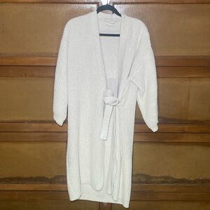 Barefoot Dreams Cream Cozy Knit Robe